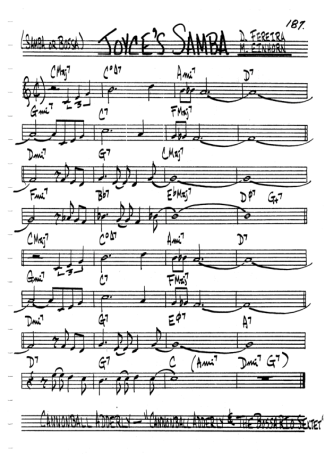The Real Book of Jazz Joyces Samba score for Clarinet (C)