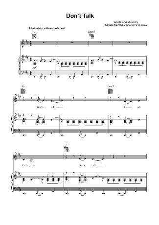 32078 Sheet music - Dont Talk - Piano