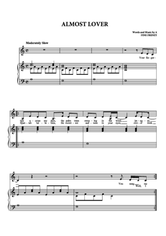 32080 Sheet music - Almost Lover - Piano