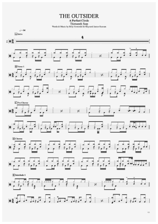 34688 Sheet music - The Outsider - Drums