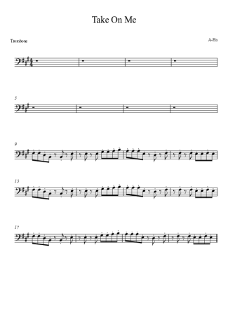 10090 Partitura - Take On Me - Trombone