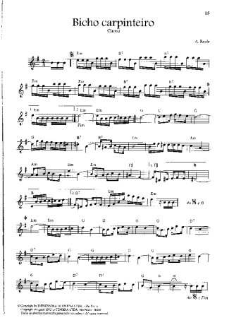 2460 Sheet music - Bicho Carpinteiro - Keyboard