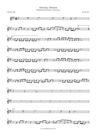30989 Spartiti - Veneza, Veneza - Clarinetto (Si♭)