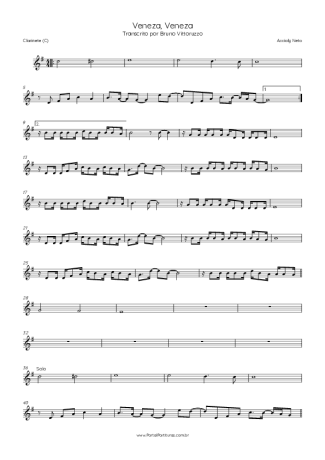 30990 Spartiti - Veneza, Veneza - Clarinetto (Do)