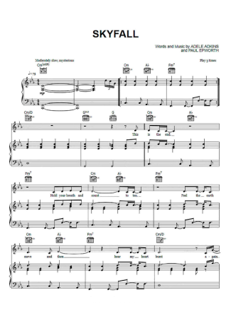 30542 Sheet music - Skyfall - Piano