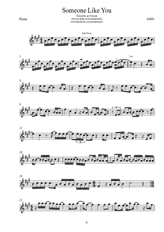 21744 Partitura - Someone Like You - Flauta Transversal