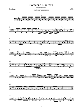 21749 Partitura - Someone Like You - Trombone