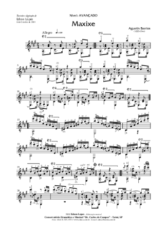 4142 Sheet music - Maxixe - Acoustic Guitar