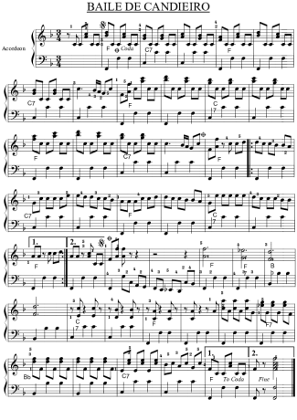 2026 Sheet music - Baile de Candieiro - Accordion