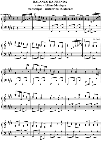 3223 Sheet music - Balanço da Prenda - Accordion