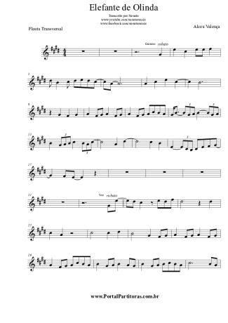 3612 Partitura - Elefante de Olinda - Flauta Transversal