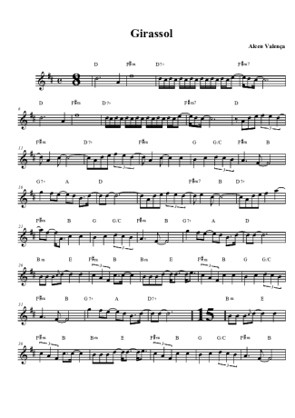 2358 Partitura - Girassol - Saxofone Tenor Soprano (Bb)