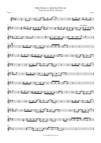 42429 Sheet music - Não Deixe O Samba Morrer - Flute