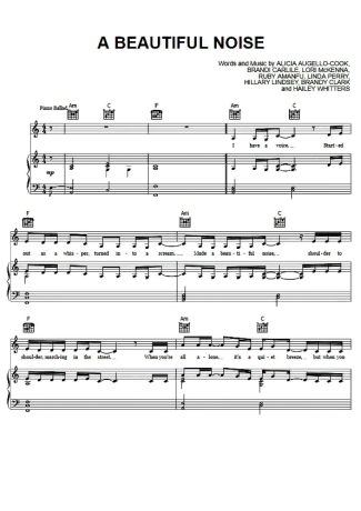 32163 Sheet music - A Beautiful Noise - Piano