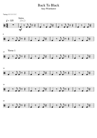 37277 Sheet music - Back To Black - Drums