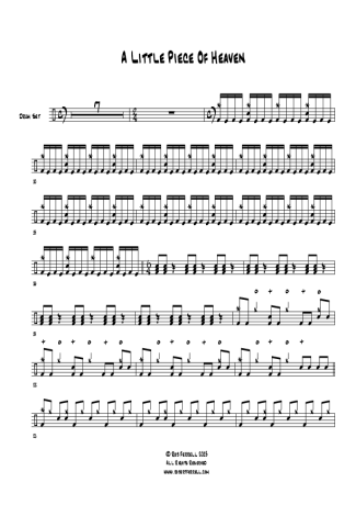 7868 Sheet music - A Little Piece Of Heaven - Drums