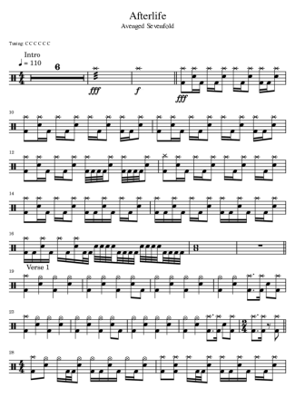 38218 Sheet music - Afterlife - Drums