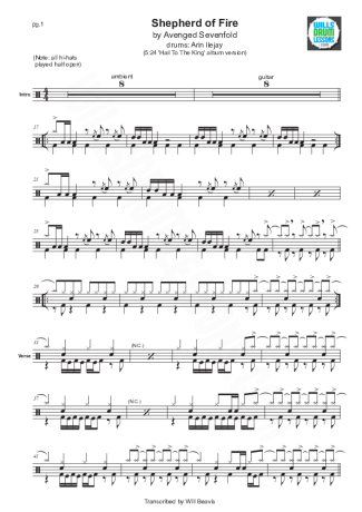6646 Sheet music - Shepherd of Fire - Drums