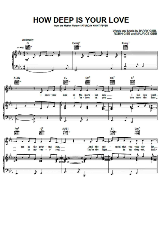 32213 Sheet music - How Deep Is Your Love - Piano