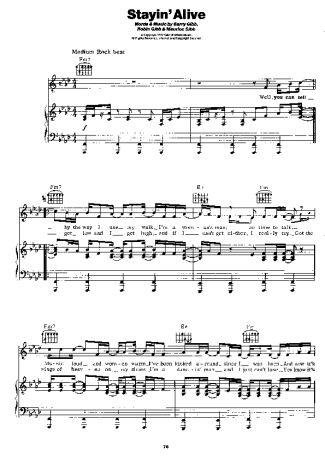 1724 Sheet music - Stayin´ Alive - Piano