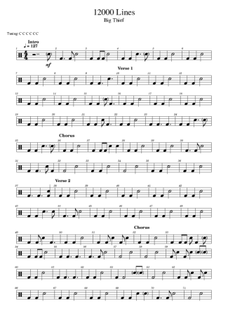 41930 Sheet music - 12000 Lines (for Brushes) - Drums