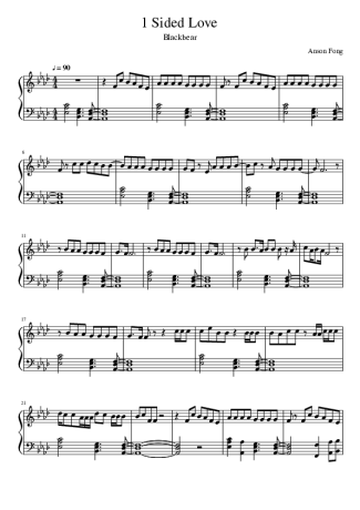 11456 Sheet music - 1 Sided Love - Piano