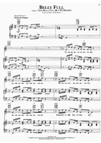 32265 Sheet music - Belly Full - Piano