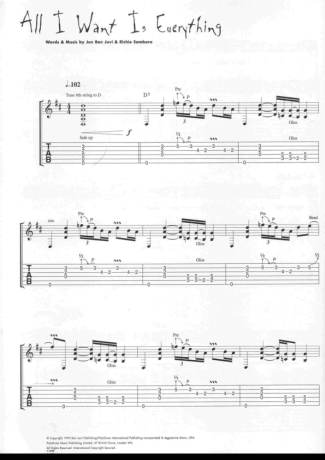 22249 Sheet music - All I Want Is Everything - Guitar