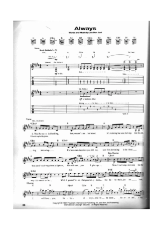 15614 Sheet music - Always - Guitar
