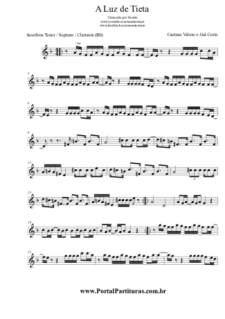 27949 Sheet music - A Luz De Tieta - Clarinet (Bb)