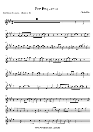 8673 Sheet music - Por Enquanto - Tenor Saxophone Soprano (Bb)