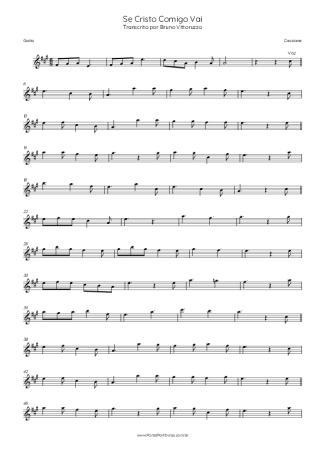 44180 Sheet music - Se Cristo Comigo Vai - Harmonica