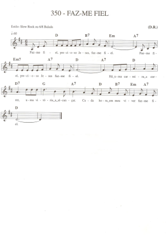Faz-me Fiel - Catholic Church Music (Músicas Católicas) | Sheet Music for Keyboard | PDF Download