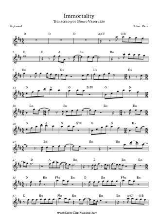 7889 Sheet music - Immortality - Keyboard