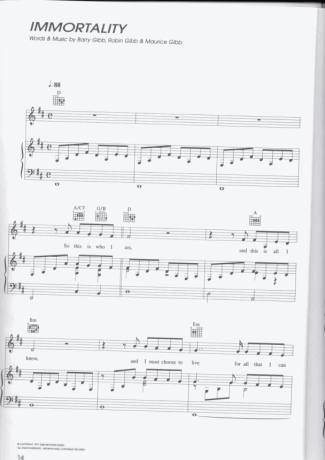 22367 Sheet music - Immortality - Piano