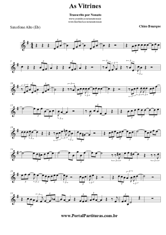 3167 Partitura - As Vitrines - Saxofone Alto (Eb)