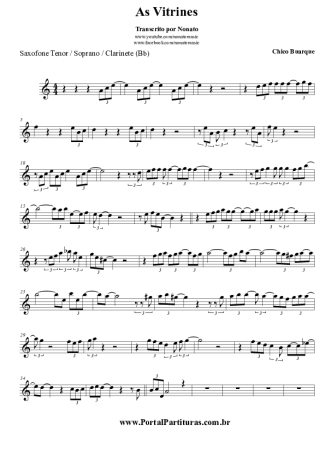 3168 Partitura - As Vitrines - Saxofone Tenor Soprano (Bb)