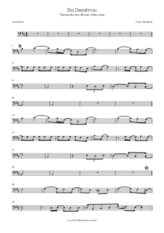 31036 Partitura - Ela Desatinou - Violoncelo