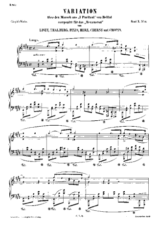 36976 Sheet music - (Hexaméron) Variation No.6 B.113 - Piano