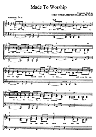 1434 Sheet music -  Made to Worship - Piano