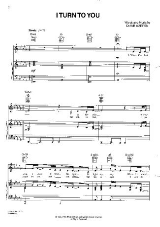 1335 Sheet music - I Turn To You - Piano
