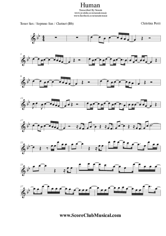 28039 Sheet music - Human - Clarinet (Bb)