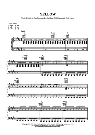 31215 Sheet music - Yellow - Piano