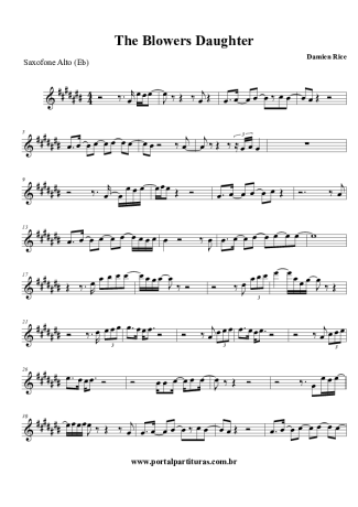 2790 Sheet music - The Blowers Daughter - Alto Saxophone