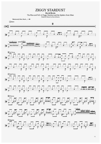 33692 Sheet music - Ziggy Stardust - Drums