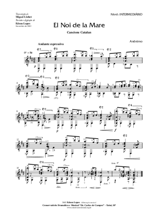 4644 Sheet music - El Noi de la Mare - Acoustic Guitar