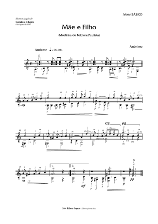 4648 Sheet music - Mãe e Filho - Acoustic Guitar