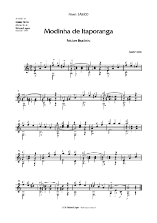 4651 Sheet music - Modinha de Itaporanga - Acoustic Guitar