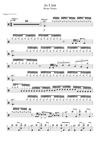 43663 Sheet music - As I Am - Drums