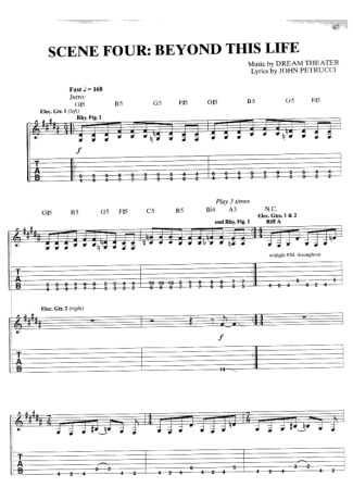 18385 Sheet music - Beyond This Life - Guitar